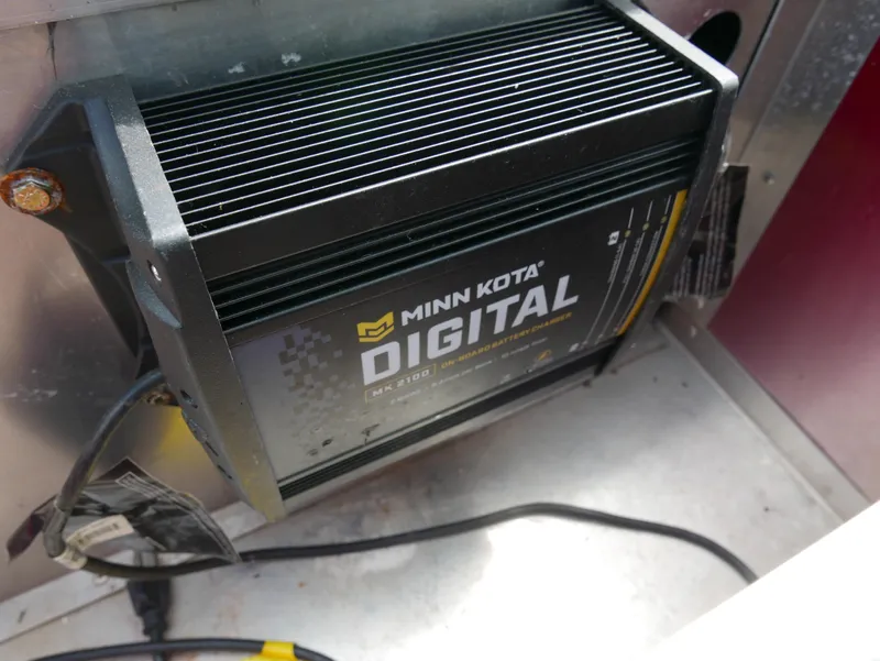 Slide: The Image of Minn Kota Digital charger in 2022 Tracker Pro 170 boat. - 17