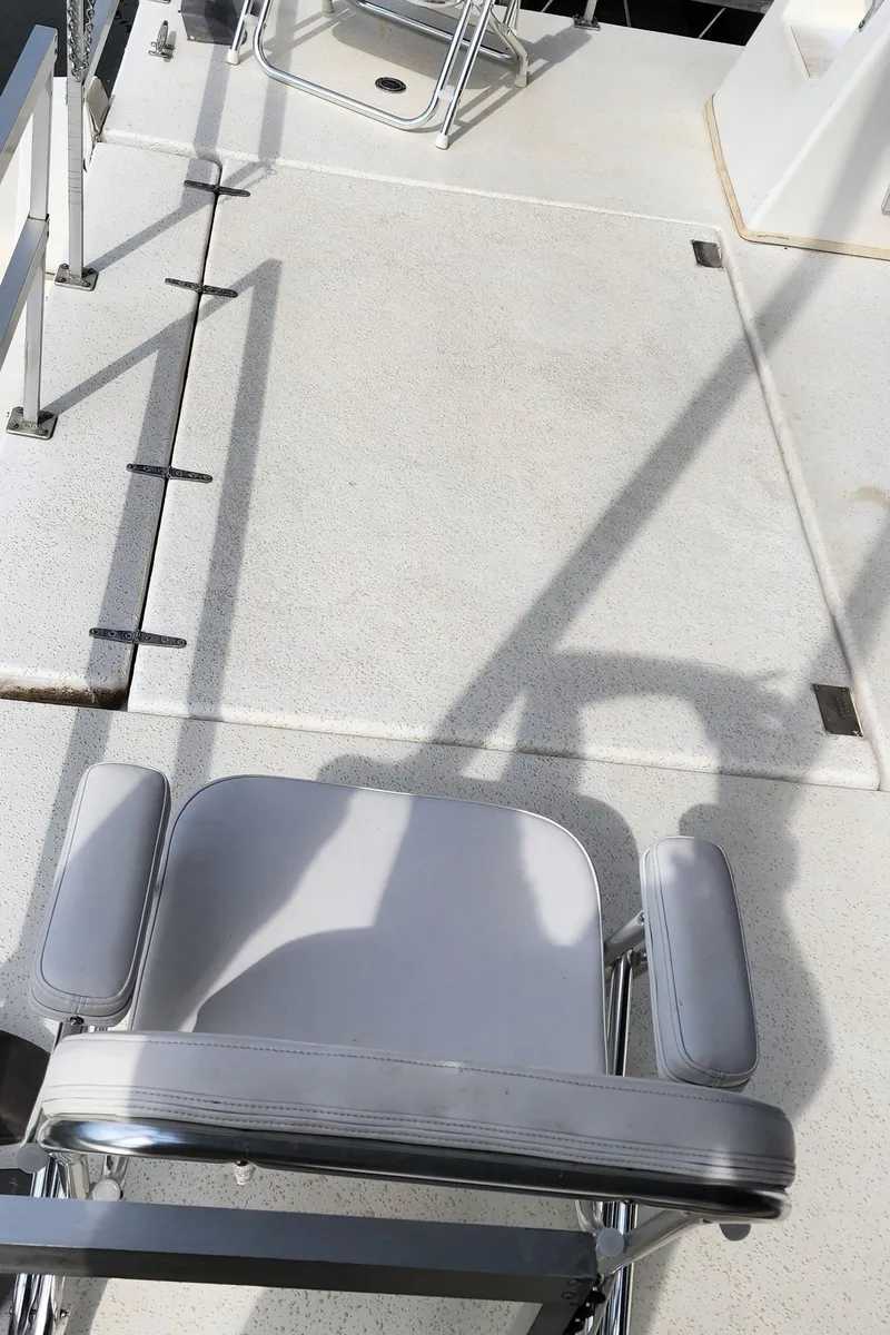 Slide: The Image of Deck seating area on a 1993 Gibson 50 Cabin Yacht. - 25