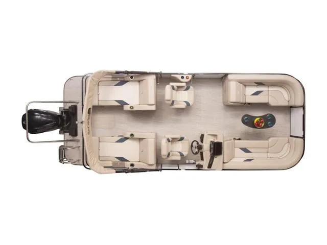 Slide: The Image of 2024 SunCatcher Select 22SS pontoon boat interior layout, top view. - 25