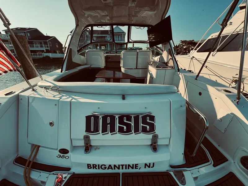Slide: The Image of 2008 Sea Ray 350 Sundancer yacht named Oasis docked in Brigantine, NJ. - 3