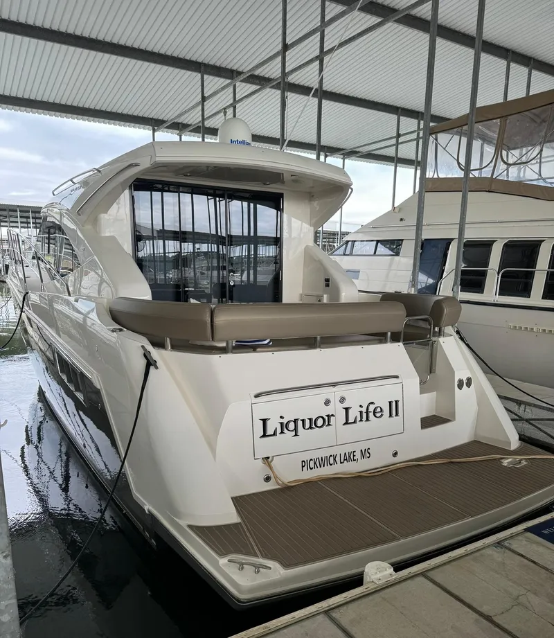 Slide: The Image of 2015 Carver C37 Coupe yacht Liquor Life II docked at Pickwick Lake, MS. - 9