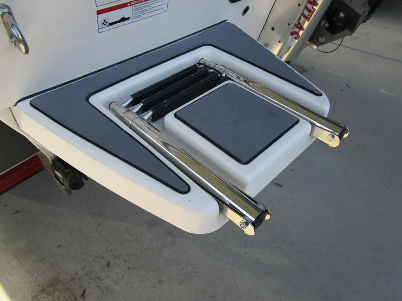 Slide: The Image of 2024 Pathfinder TRS 2200 boat swim platform with retractable ladder. - 7