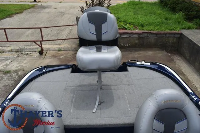 Slide: The Image of 2021 Nitro Z17 boat interior with Thayer's Marine logo. - 27