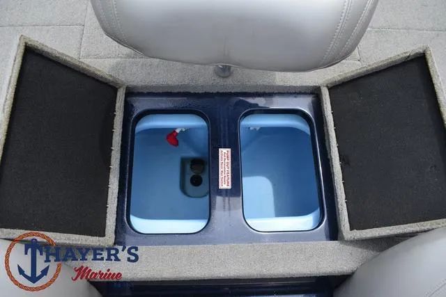 Slide: The Image of 2021 Nitro Z17 boat livewell system with Thayer's Marine logo. - 31