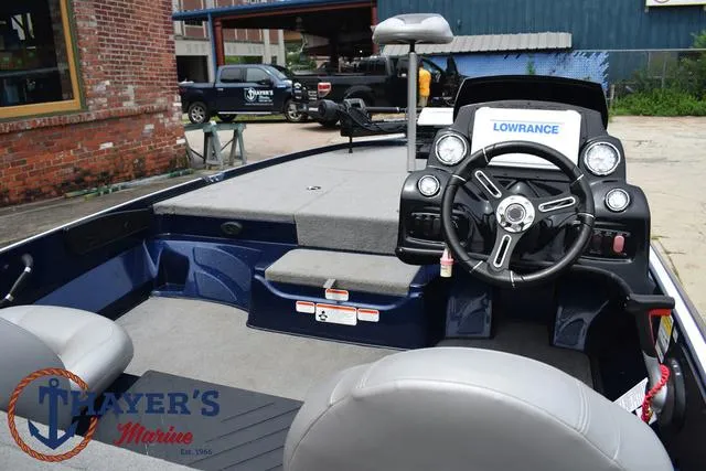 Slide: The Image of 2021 Nitro Z17 boat interior with Lowrance electronics at Thayer's Marine. - 34