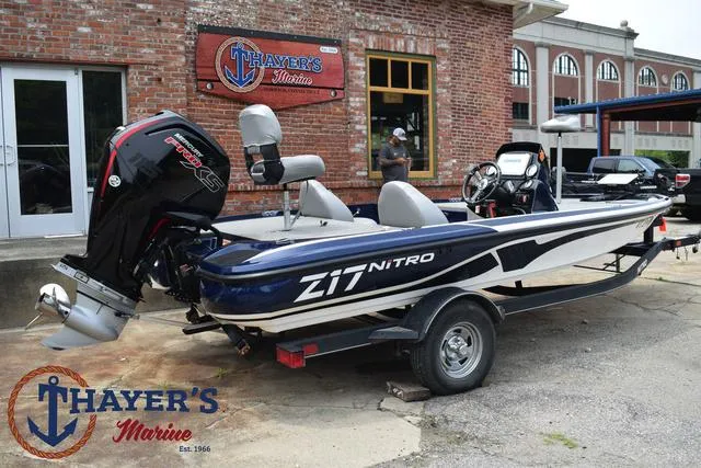 Slide: The Image of 2021 Nitro Z17 boat at Thayer's Marine dealership. - 37