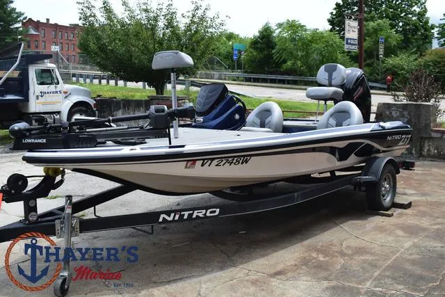 Slide: The Image of 2021 Nitro Z17 fishing boat on trailer at Thayer's Marine. - 7