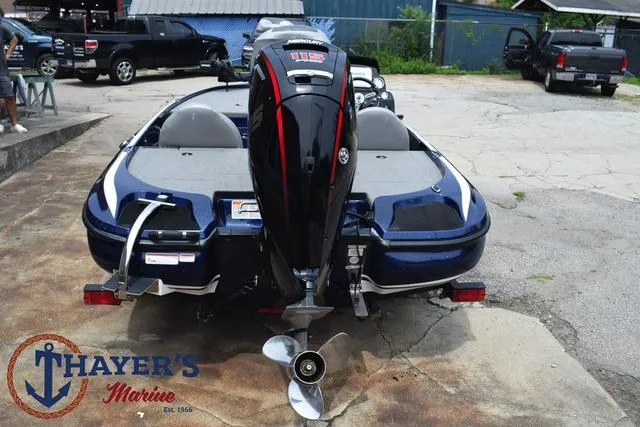 Slide: The Image of 2021 Nitro Z17 boat with Mercury 115 Pro XS outboard motor at Thayer's Marine. - 9