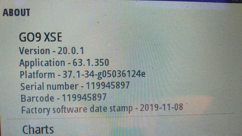 Slide: The Image of GO9 XSE software version details on Wellcraft 202 Fisherman 2021 boat display. - 27