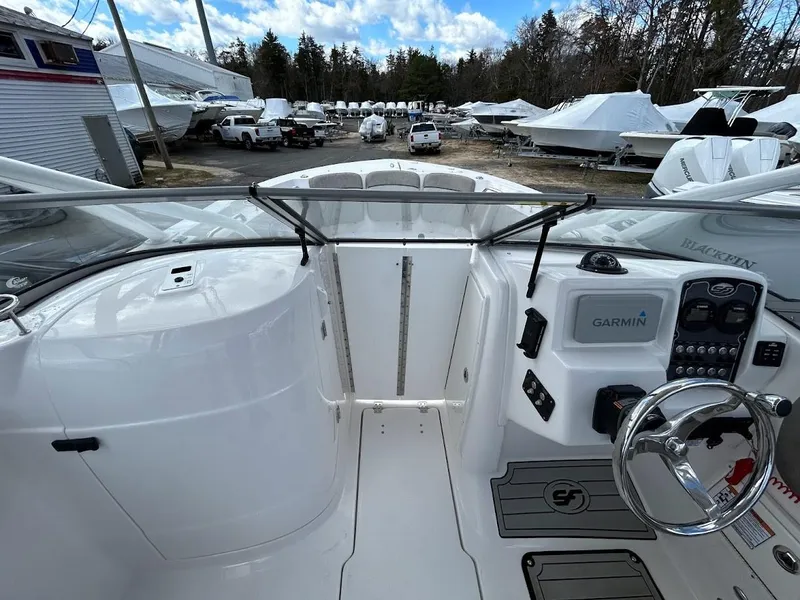 Slide: The Image of 2023 Sea Fox 226 Traveler boat interior with Garmin navigation system. - 16