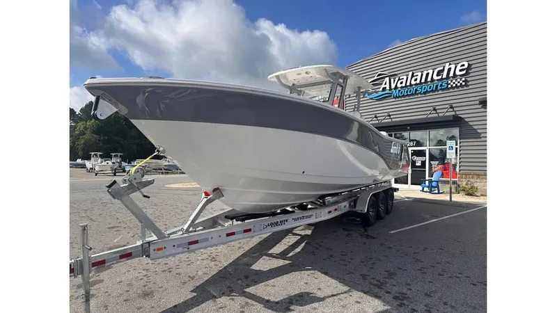 The Image of 2025 Sea Fox 328 Commander boat on a trailer at Avalanche Motorsports. - 0