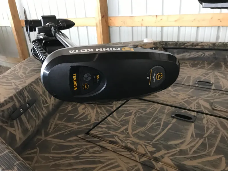 Slide: The Image of Minn Kota Terrova trolling motor on 2022 Crestliner 1760 Retriever Jon boat. - 3