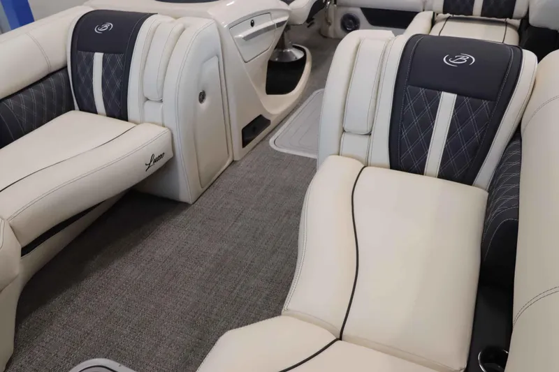 Slide: The Image of Luxurious interior seating of 2025 Barletta Lusso 23U boat with elegant upholstery. - 19