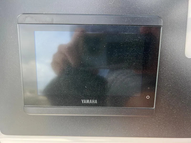 Slide: The Image of Yamaha display screen on 2025 Robalo 266 Cayman SD boat. - 22