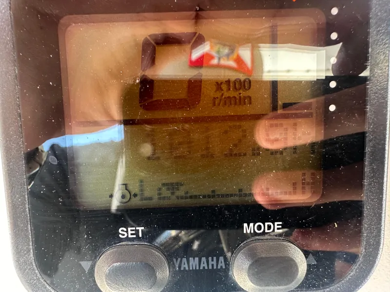 Slide: The Image of Close-up of Yamaha display on 2013 Stamas 317 Tarpon boat. - 27