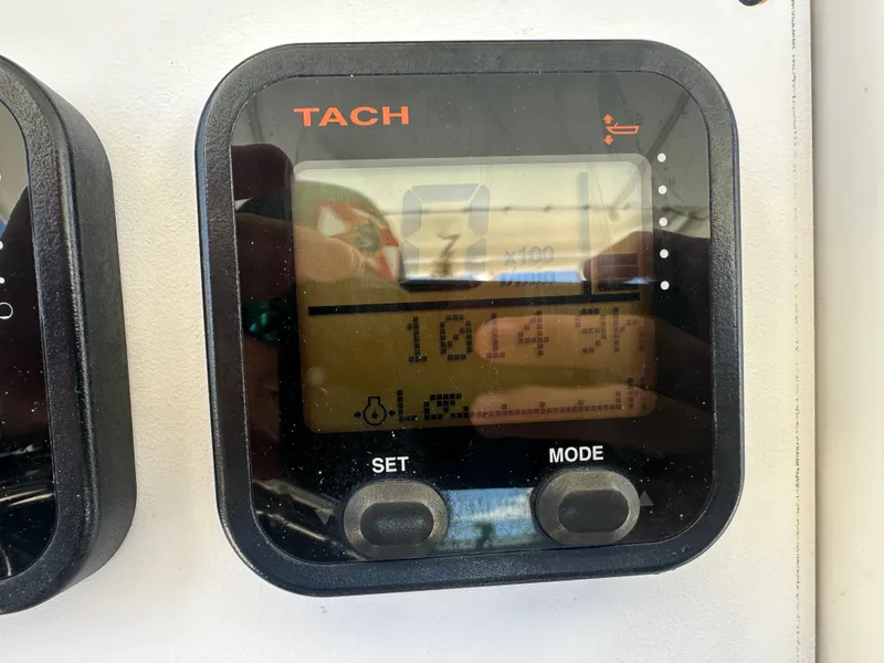 Slide: The Image of Digital tachometer display on a 2013 Stamas 317 Tarpon boat. - 28