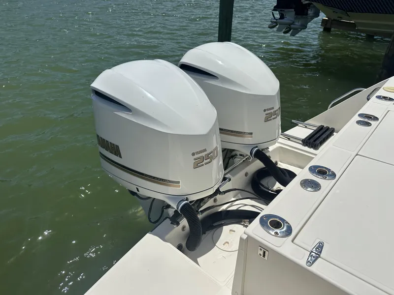 Slide: The Image of 2013 Stamas 317 Tarpon with twin Yamaha 250 outboard engines. - 8