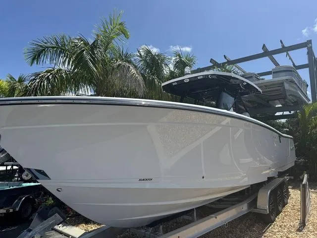 Slide: The Image of 2025 Blackfin 332cc boat sink and prep station. - 16