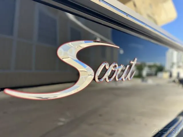Slide: The Image of Scout 330 LXF 2022 model logo on boat exterior - 27