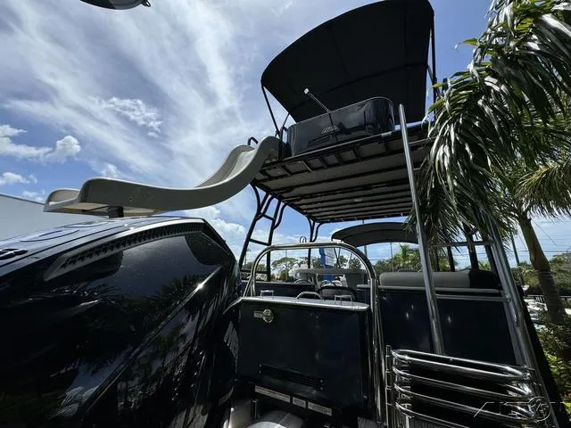 Slide: The Image of 2024 Avalon Catalina Entertainer Funship 27 FT with slide and upper deck. - 15