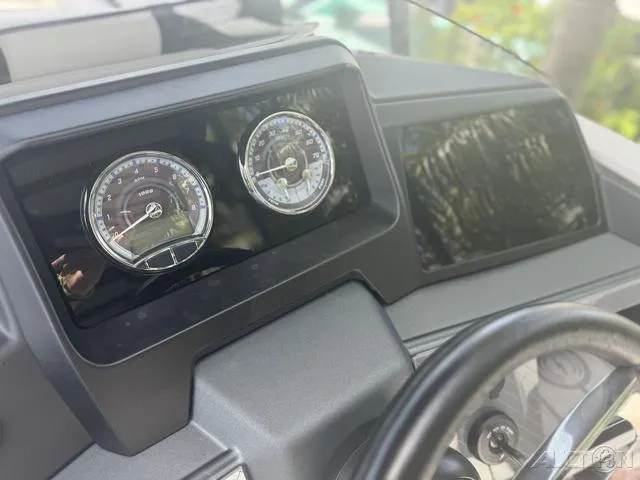 Slide: The Image of Close-up of the dashboard of a 2024 Avalon Catalina Entertainer Funship 27 FT. - 39