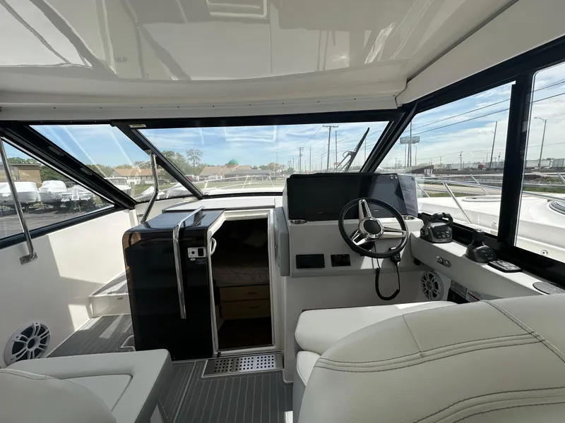 Slide: The Image of Dashboard display of 2025 Regal 36 Grande Coupe with various engine metrics. - 15