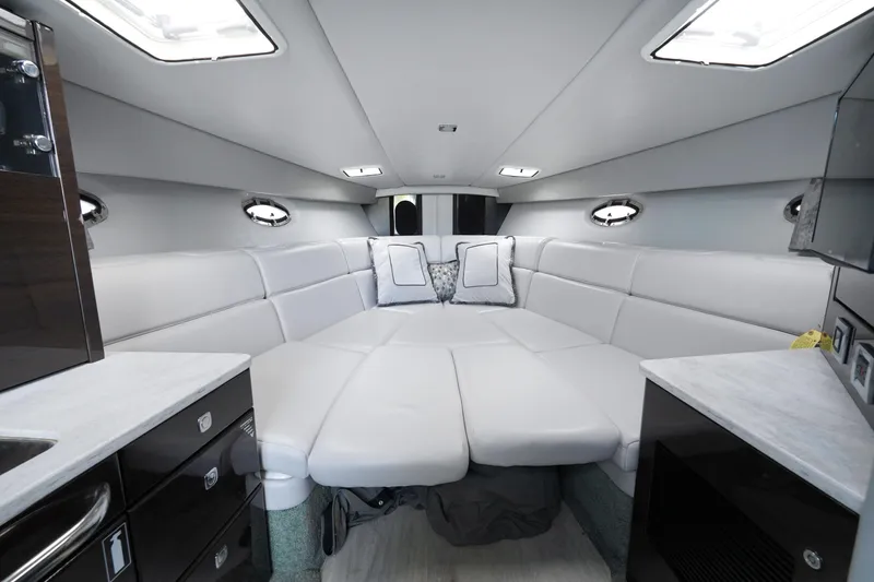 Slide: The Image of Luxurious interior of 2017 Formula 370 Super Sport boat with plush seating and modern design. - 44