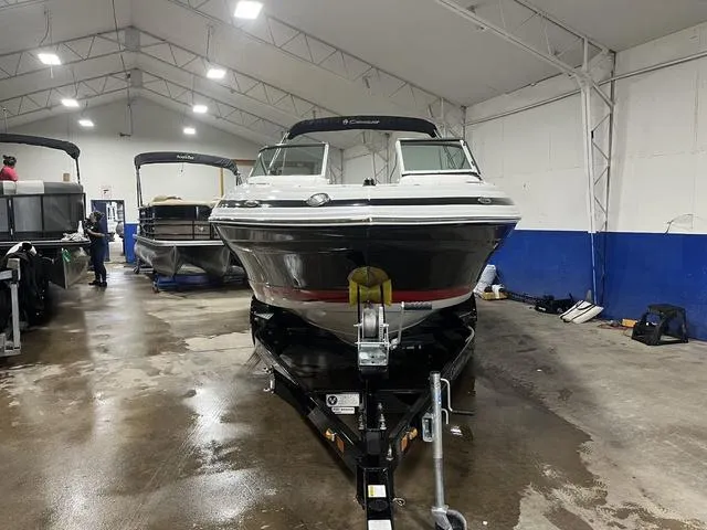 Slide: The Image of 2020 Crownline 235 SS boat in indoor storage facility. - 3
