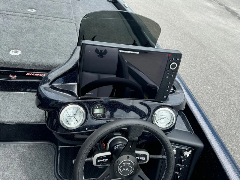 Slide: The Image of Phoenix 920 Elite 2 boat dashboard with Humminbird electronics, 2025 model. - 15