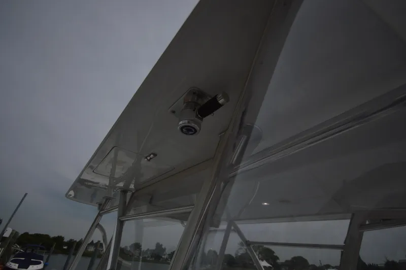 Slide: The Image of Close-up of 2018 Invincible 43 Open Fisherman boat's overhead structure. - 26