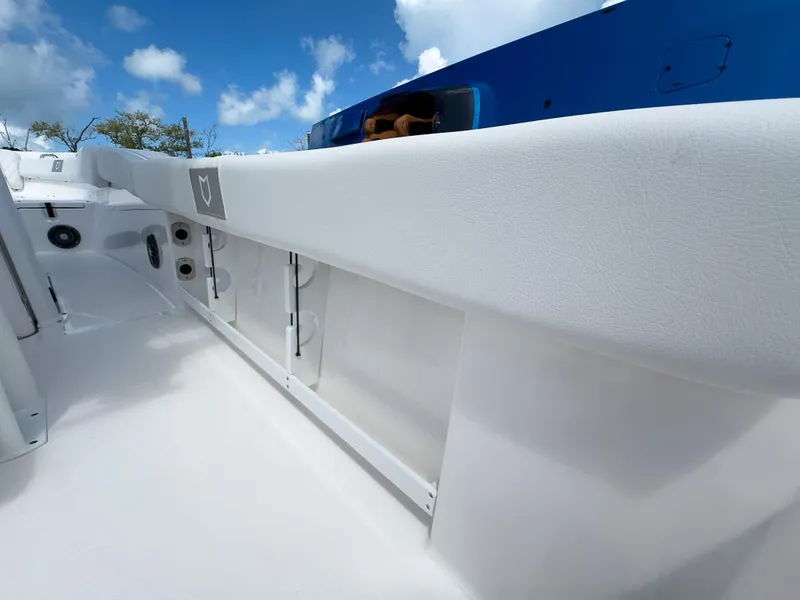 Slide: The Image of 2025 Sea Fox 248 Commander boat interior with storage compartments. - 20