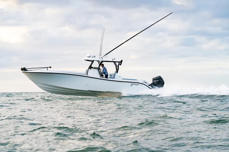 The Image of 2025 Yellowfin 34 Offshore boat cruising on open water. - 0