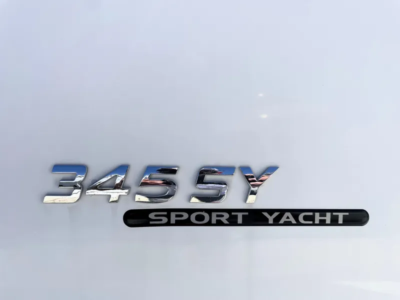Slide: The Image of Monterey 345 Sport Yacht 2020 emblem on white background. - 20