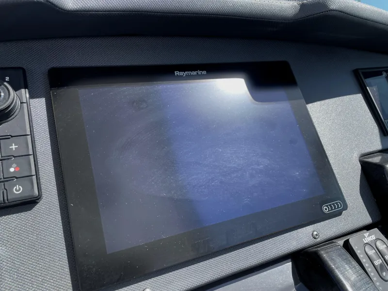 Slide: The Image of Raymarine display on 2020 Monterey 345 Sport Yacht dashboard. - 44