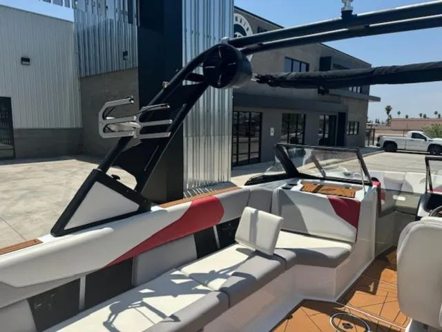 Slide: The Image of 2020 ATX Boats 24 TYPE-S interior with seating and wakeboard tower. - 16