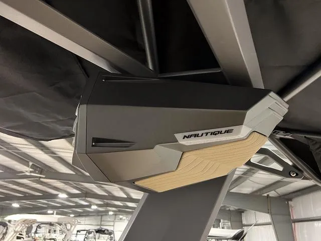 Slide: The Image of 2025 Nautique Super Air Nautique G23 boat speaker detail in a showroom. - 37