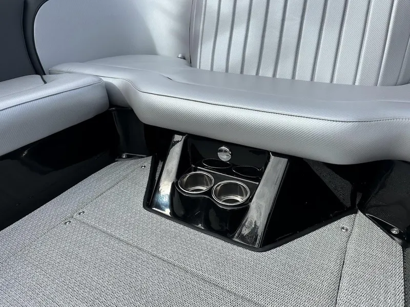Slide: The Image of 2024 Sanger V237 SX interior with sleek seating and built-in cup holders. - 19