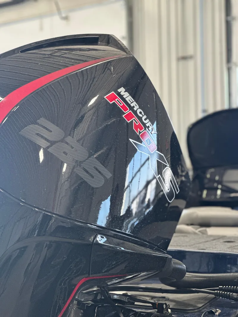 Slide: The Image of 2024 Nitro ZV19 Sport with Mercury Pro XS 225 outboard motor. - 12