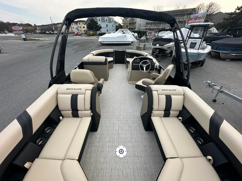 Slide: The Image of 2024 Berkshire 22RFX ARCH CTS 2.75 pontoon boat with spacious seating and modern design. - 26