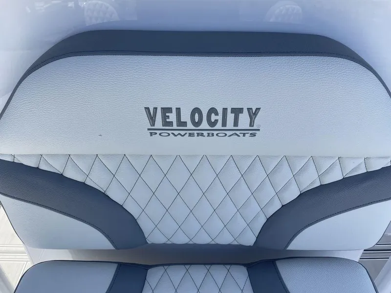 Slide: The Image of 2023 Velocity 26 BAY HYBRID boat seat with diamond-stitched upholstery. - 7