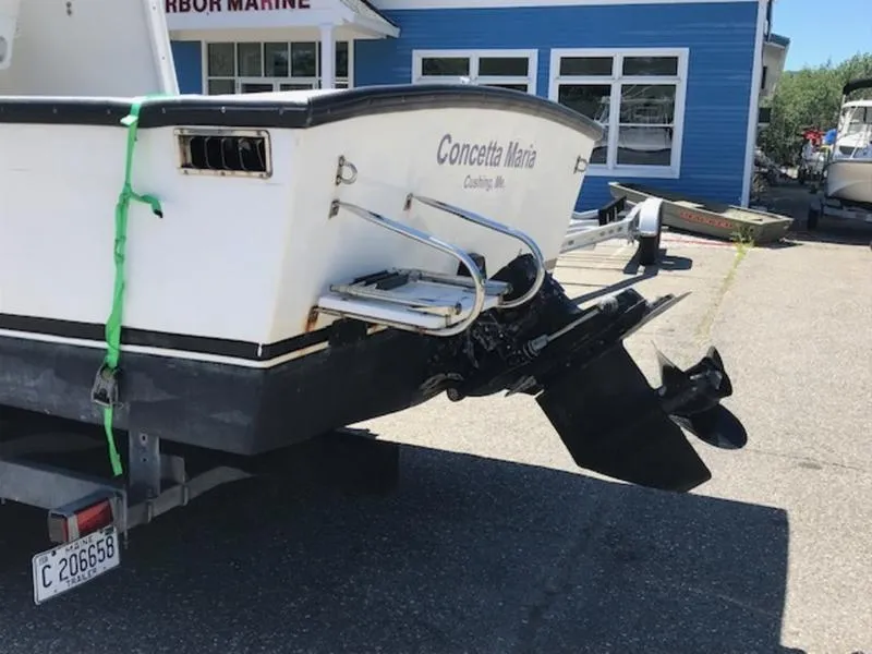 Slide: The Image of 2003 Eastern 27' Lobster boat Concetta Maria at a marina. - 14