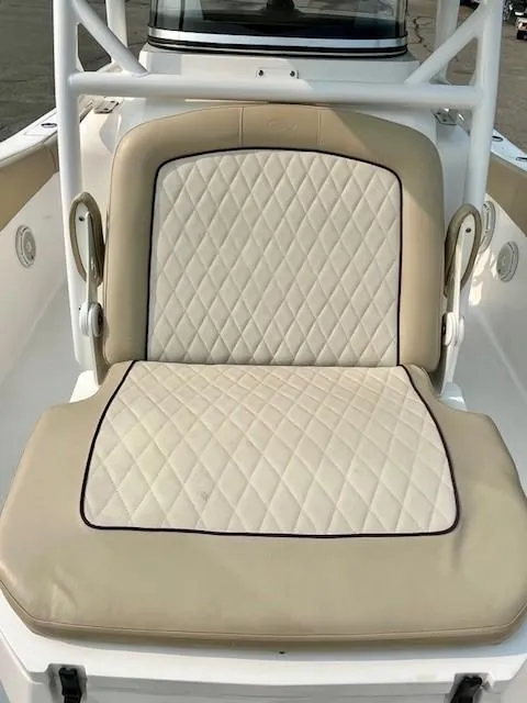 Slide: The Image of 2018 Sea Fox 288 Commander boat seat with diamond-stitched upholstery. - 15