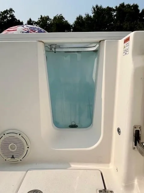 Slide: The Image of 2018 Sea Fox 288 Commander boat interior with livewell and speaker. - 20