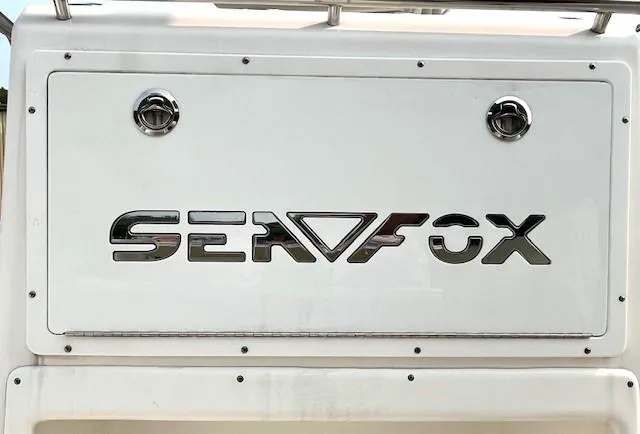 Slide: The Image of 2018 Sea Fox 288 Commander boat logo on white background. - 25
