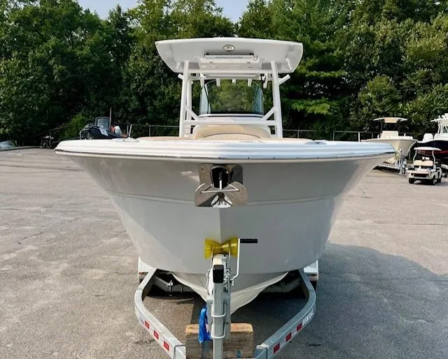 Slide: The Image of 2018 Sea Fox 288 Commander boat on trailer, parked outdoors. - 5