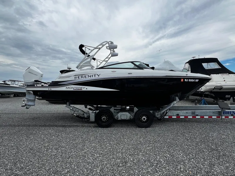The Image of 2021 Monterey M65 boat docked at marina with registration NJ 6804 HP. - 0