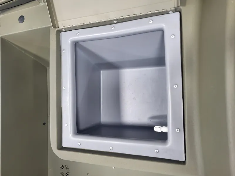 Slide: The Image of Livewell compartment of 2024 Tracker Grizzly 1754 SC boat. - 2