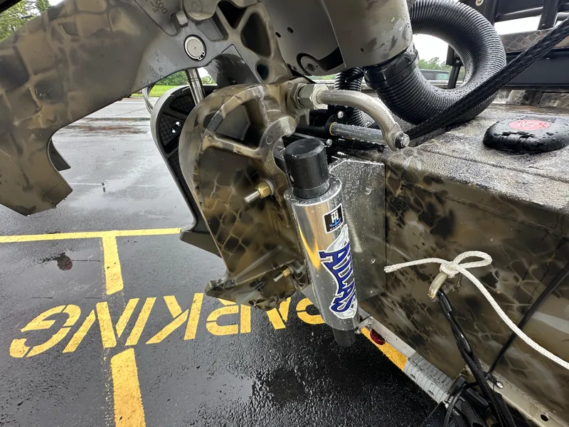 Slide: The Image of Close-up of 2025 Excel 1960 Stalker CC boat engine and hydraulic system. - 21