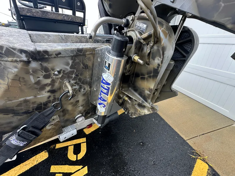 Slide: The Image of Close-up of 2025 Excel 1960 Stalker CC boat motor mount. - 30