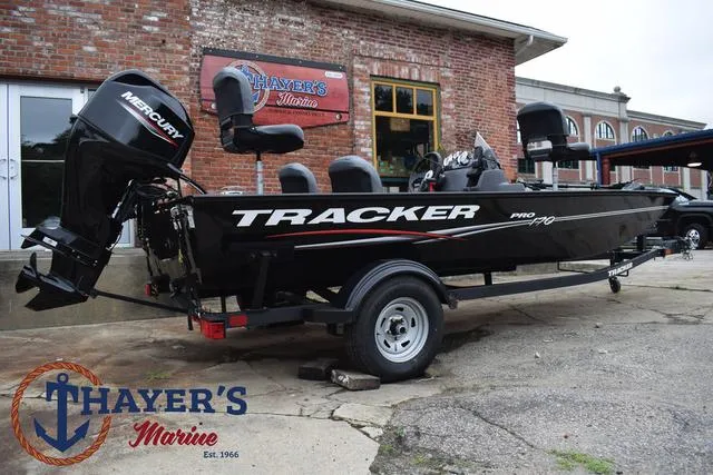 Slide: The Image of 2024 Tracker Pro 170 boat at Thayer's Marine dealership. - 33
